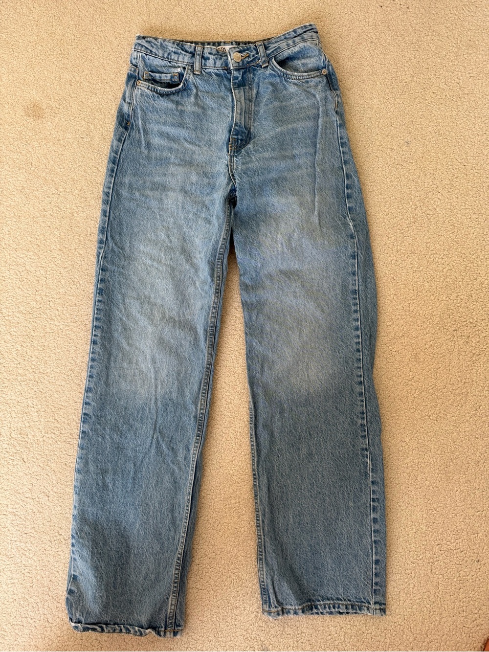 Zara Light Blue Wide-Leg Jeans